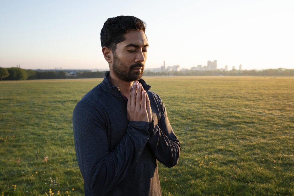 A man praying