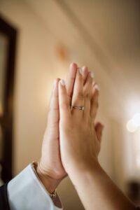 Couples hands