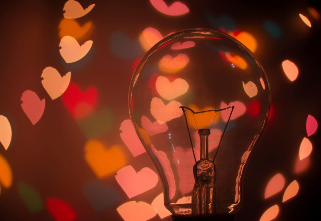 Bulb with hearts