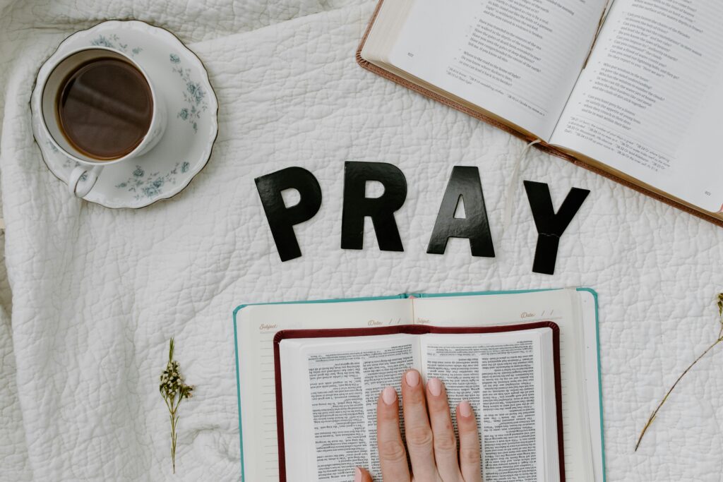 Pray with coffee